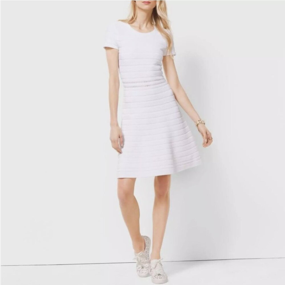 MICHAEL Michael Kors Rib Knit Crewneck Dress Small